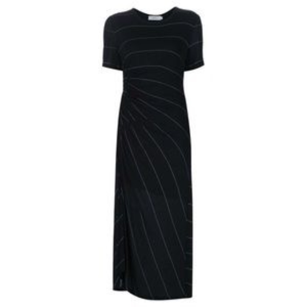 ALC Black & white striped Maxi Dress.
